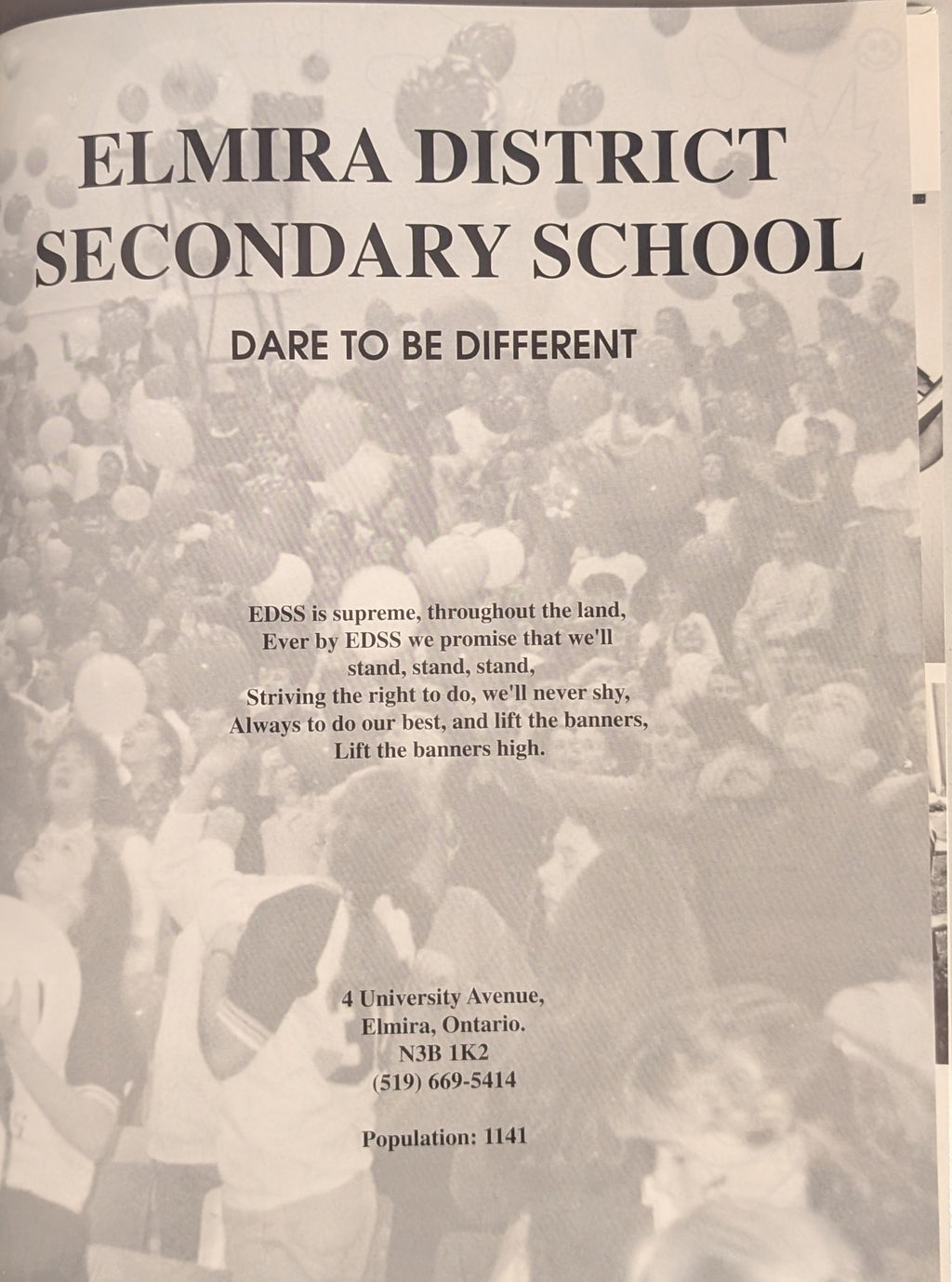 Dare to Be Different  / Elmira District Secondary School 1995