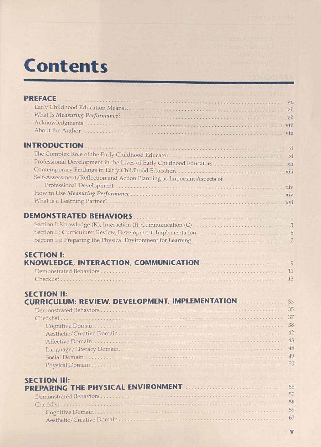 Measuring Performance: The Early Childhood Educator in Practice