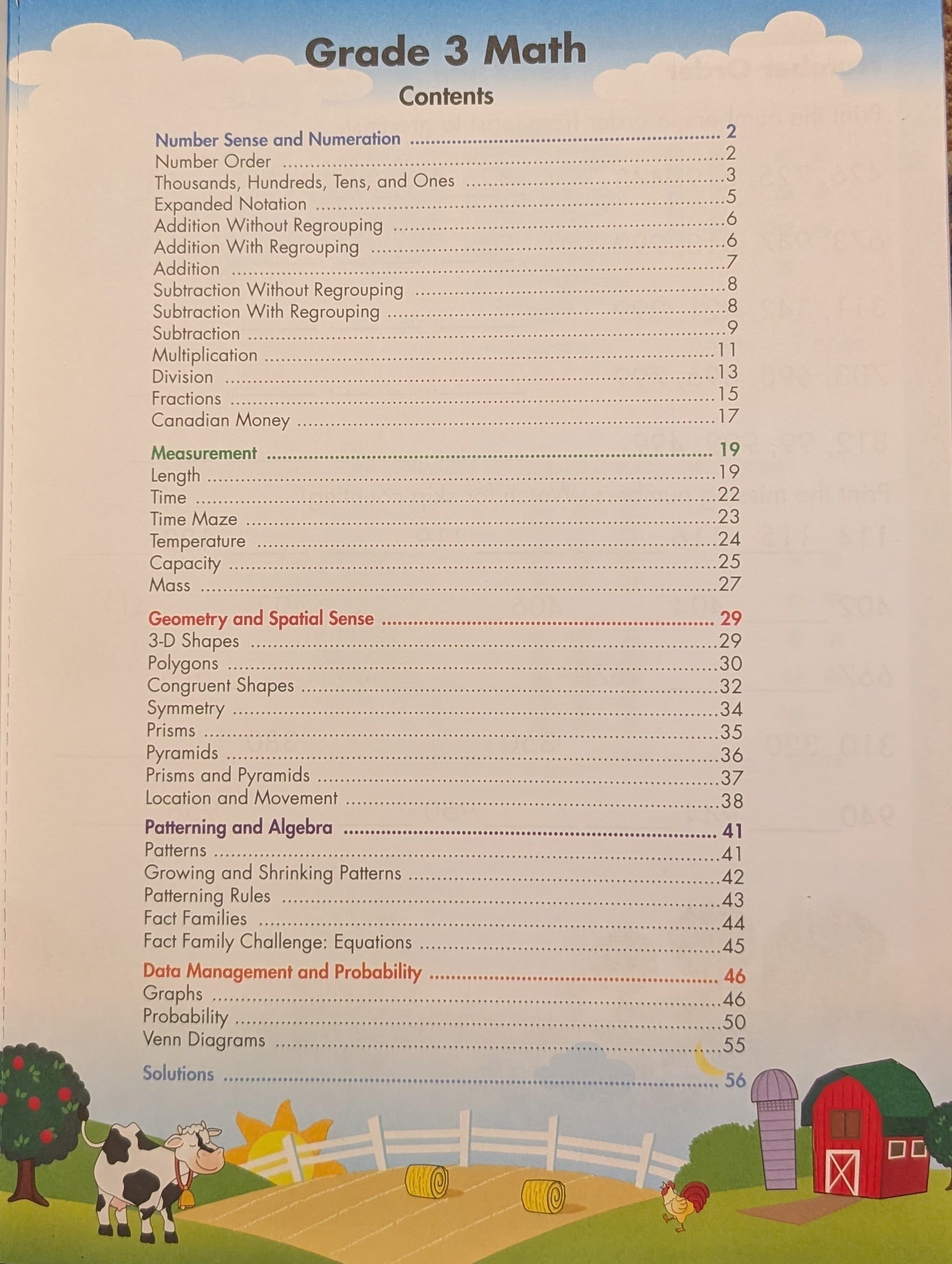 Grade 3 Canadian Curriculum workbook