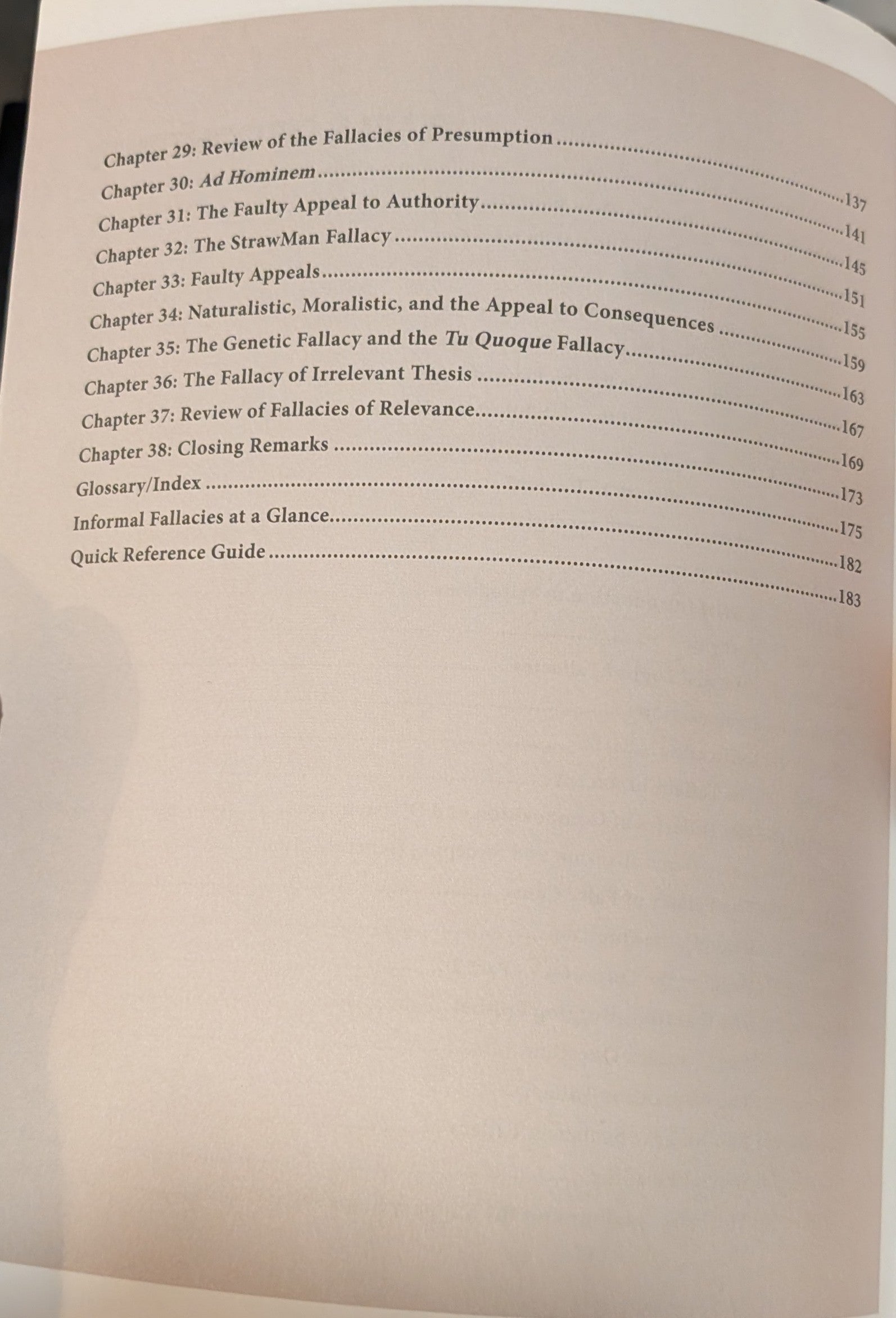 Introduction to Logic: Informal Fallacies