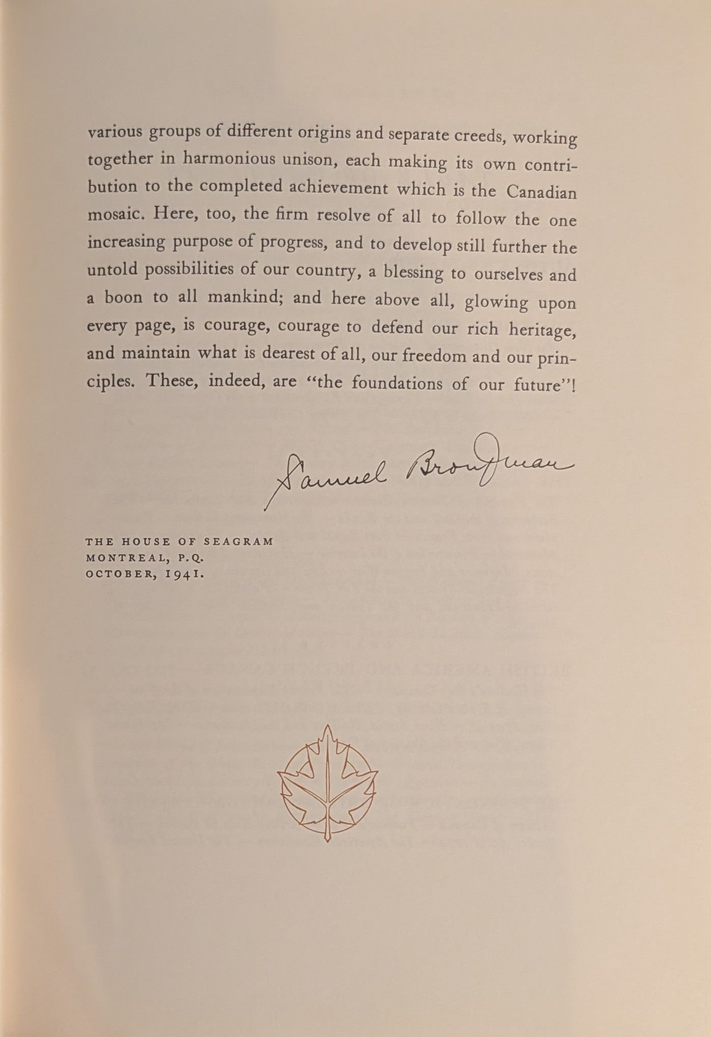 Canada: The Foundations of Its Future