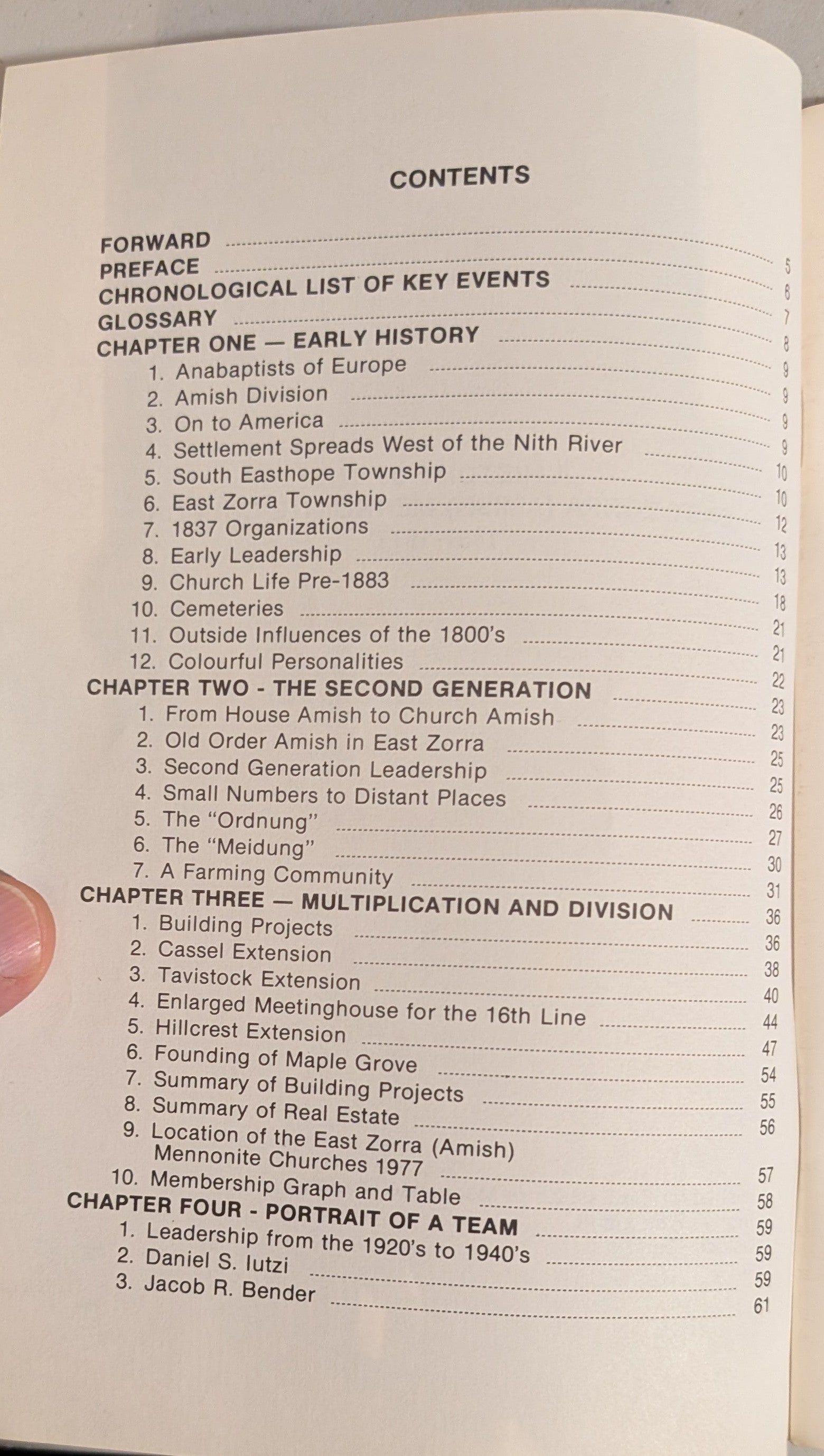 A History of the East Zorra (Amish) Mennonite Church, 1837–1977