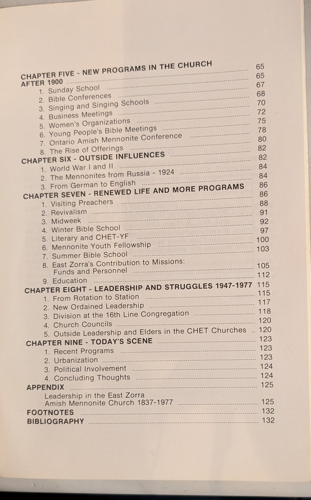 A History of the East Zorra (Amish) Mennonite Church, 1837–1977