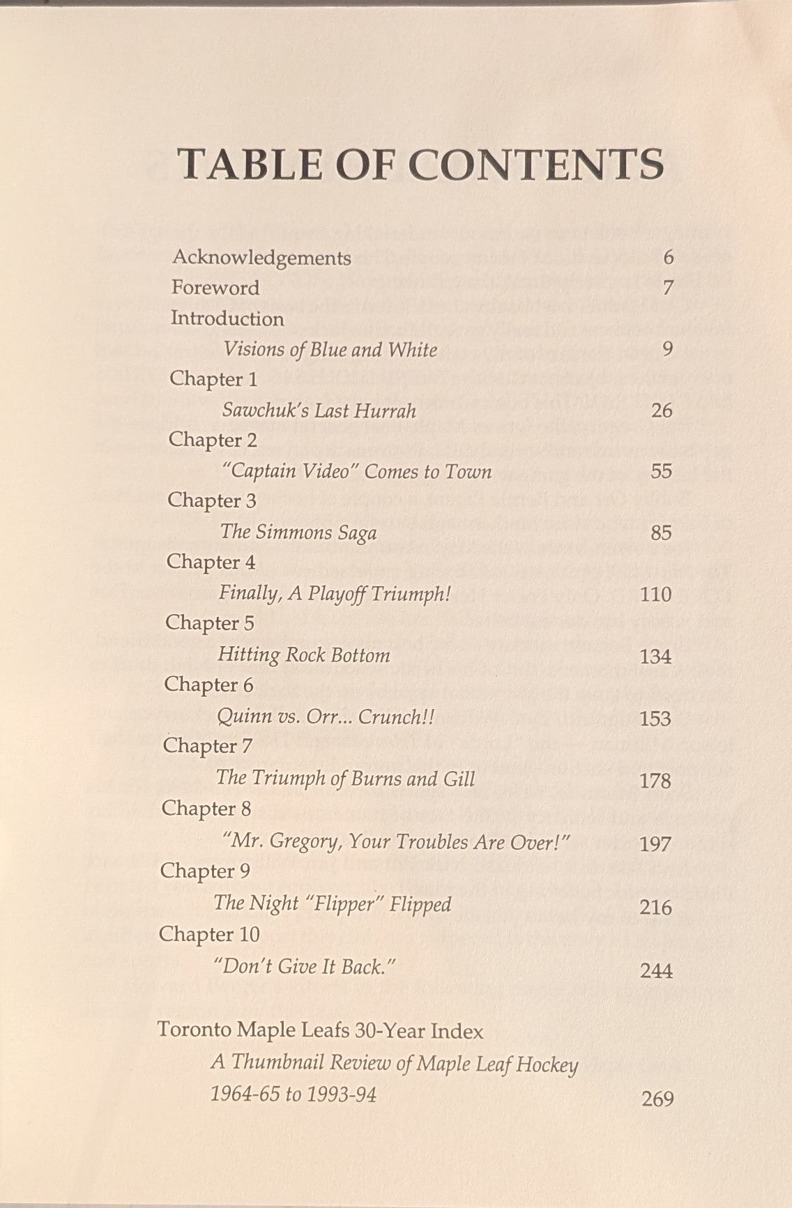 Maple Leaf Moments: A Thirty-Year Reflection