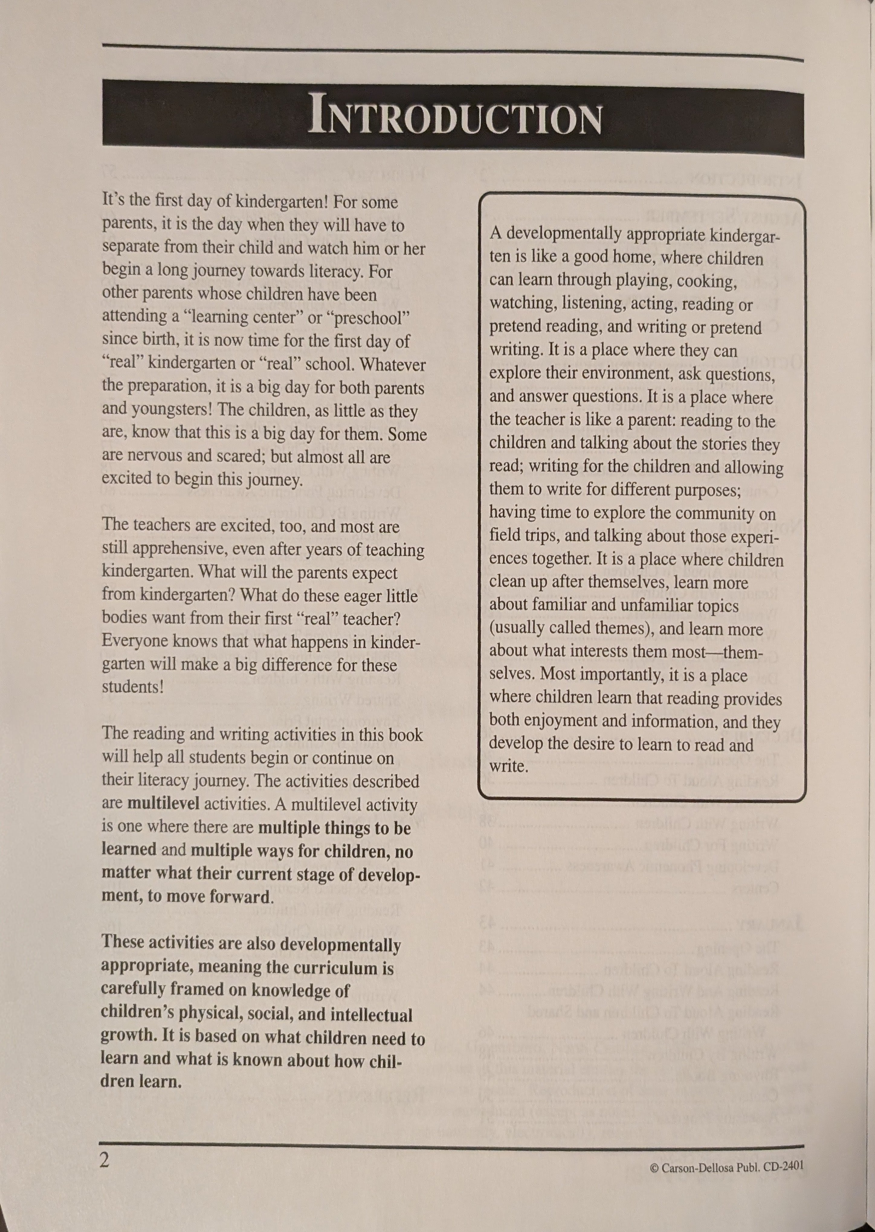 Month-by-Month Reading and Writing for Kindergarten