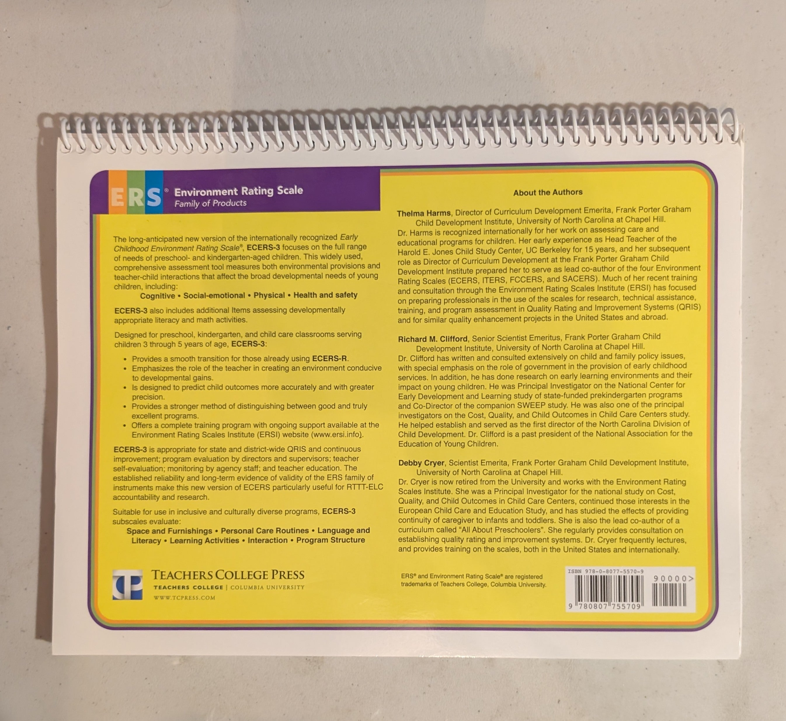 Early Childhood Environment Rating Scale®, Third Edition (ECERS‑3)